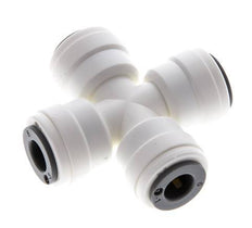 6mm Cross Push-in Fitting POM EPDM FDA [2 Pieces]
