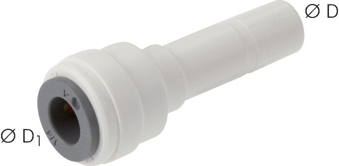 5/32'' x 6mm Push-in Fitting with Plug-in POM EPDM [10 Pieces]