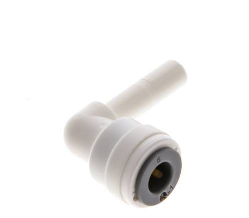 6mm x 6mm 90deg Elbow Push-in Fitting with Plug-in POM EPDM [10 Pieces]
