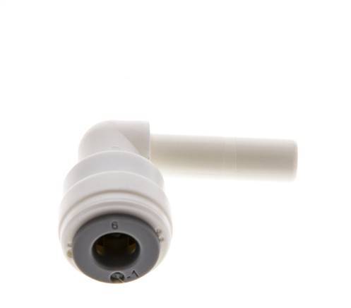 6mm x 6mm 90deg Elbow Push-in Fitting with Plug-in POM EPDM [10 Pieces]