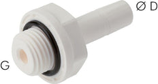 6mm x R1/8'' Plug-in Fitting with Male Threads POM EPDM [10 Pieces]