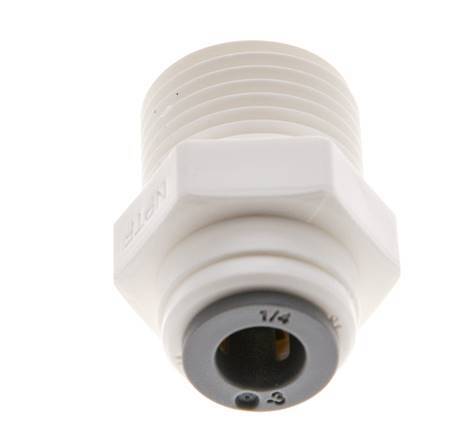 Racor 1/4'' x 3/8'' NPT con rosca macho POM EPDM [10 piezas]