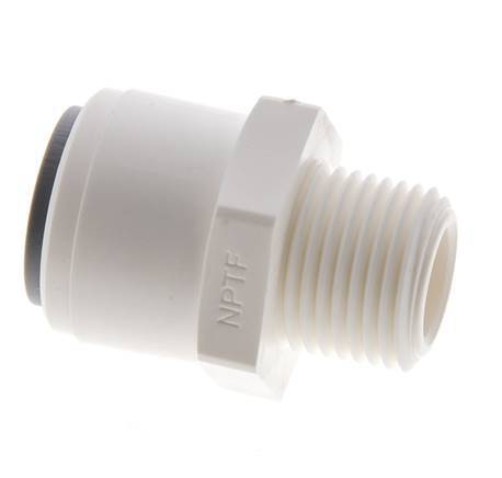 Racor de 1/2'' x 3/8'' NPT con rosca macho POM EPDM [5 piezas]