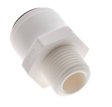 Racor de 1/2'' x 3/8'' NPT con rosca macho POM EPDM [5 piezas]