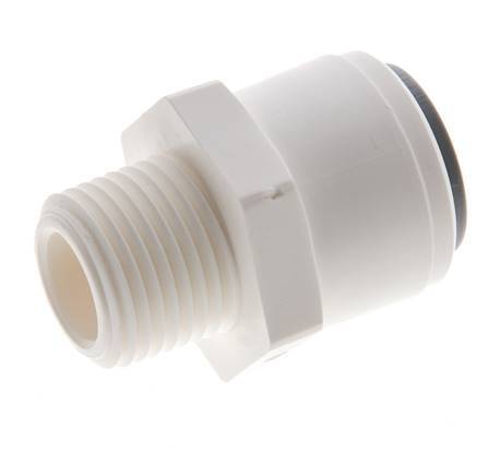 Racor de 1/2'' x 3/8'' NPT con rosca macho POM EPDM [5 piezas]