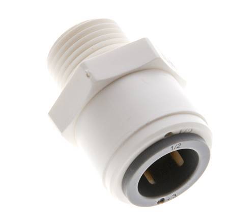 Racor de 1/2'' x 3/8'' NPT con rosca macho POM EPDM [5 piezas]