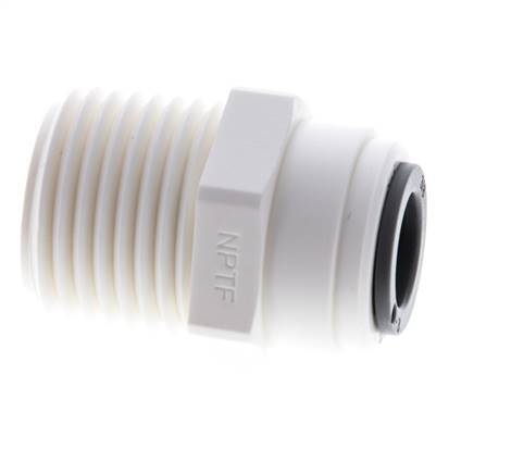 Racor de 3/8'' x 1/2'' NPT con rosca macho POM EPDM [5 piezas]