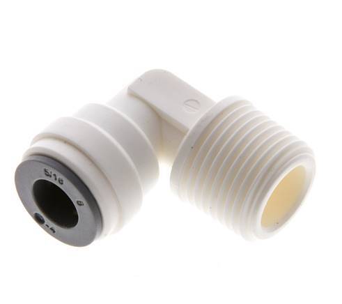 Codo de 90 grados 5/16'' x R3/8'' con rosca macho POM EPDM [5 piezas]