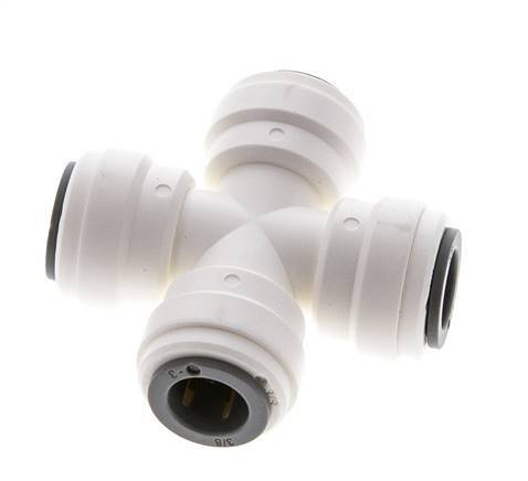 Racor en cruz de 3/8'' POM EPDM FDA [2 piezas]