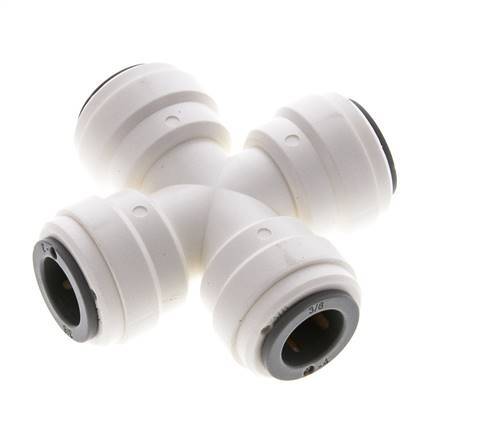 Racor en cruz de 3/8'' POM EPDM FDA [2 piezas]