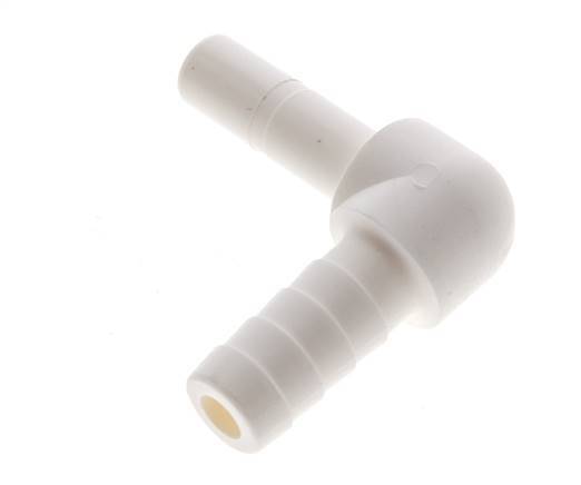 1/4'' x 8,5mm Codo de 90 grados con pilar de manguera POM EPDM [10 piezas]