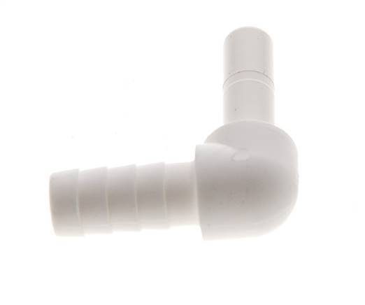 1/4'' x 8,5mm Codo de 90 grados con pilar de manguera POM EPDM [10 piezas]