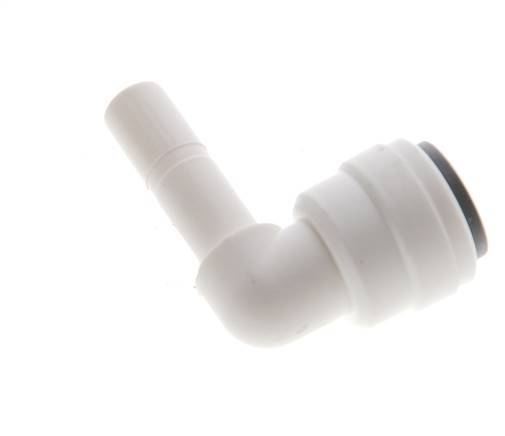 Racor de 1/4'' x 1/4'' 90deg con enchufe POM EPDM [10 piezas]