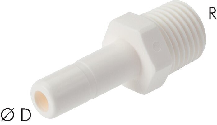 5/16'' x R1/8'' Plug-in Fitting with Male Threads POM EPDM [10 Pieces]