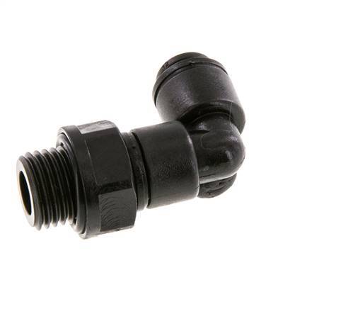 Racor de 4mm x G1/4'' 90deg con rosca macho POM NBR giratorio [2 piezas]