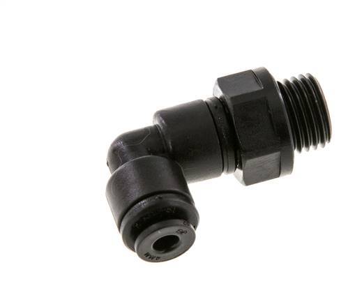 Racor de 4mm x G1/4'' 90deg con rosca macho POM NBR giratorio [2 piezas]