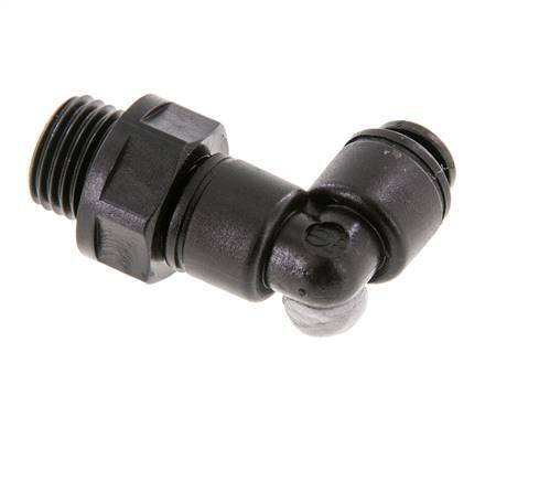 Codo de 90 grados 5mm x G1/4'' con rosca macho POM NBR giratorio [2 piezas]