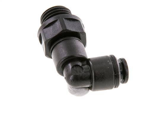 Codo de 90 grados 5mm x G1/4'' con rosca macho POM NBR giratorio [2 piezas]