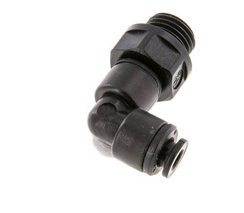 Codo de 90 grados 5mm x G1/4'' con rosca macho POM NBR giratorio [2 piezas]