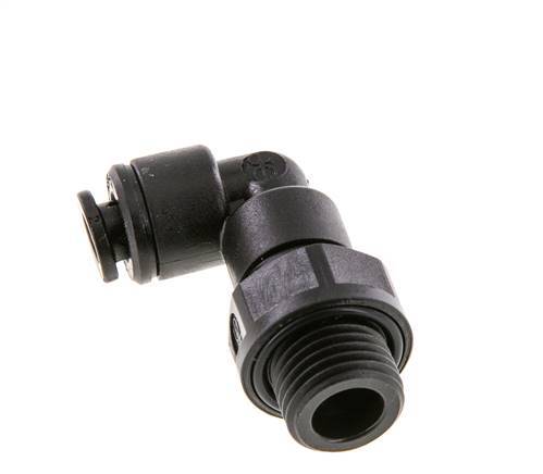 Codo de 90 grados 5mm x G1/4'' con rosca macho POM NBR giratorio [2 piezas]