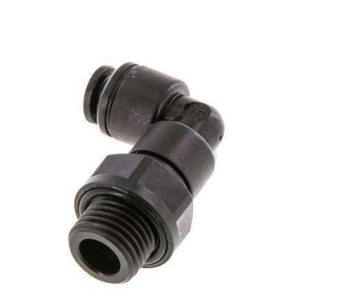 Codo de 90 grados 5mm x G1/4'' con rosca macho POM NBR giratorio [2 piezas]