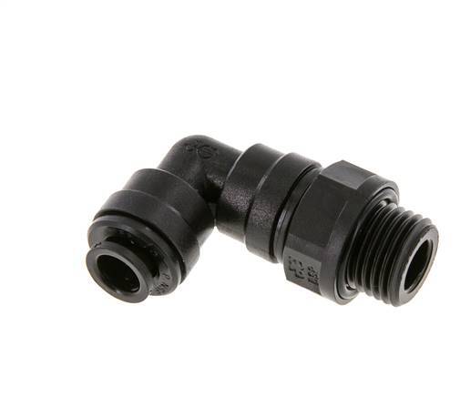 Racor de 6mm x G1/4'' 90deg con rosca macho POM NBR Giratorio [2 Piezas]