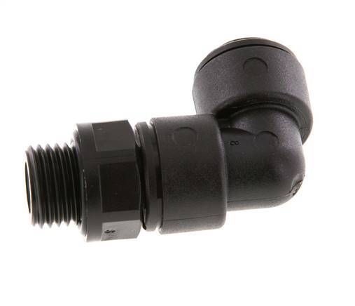 Racor de 8mm x G1/4'' 90deg con rosca macho POM NBR giratorio [2 piezas]