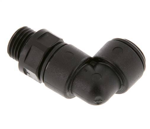 Racor de 8mm x G1/4'' 90deg con rosca macho POM NBR giratorio [2 piezas]