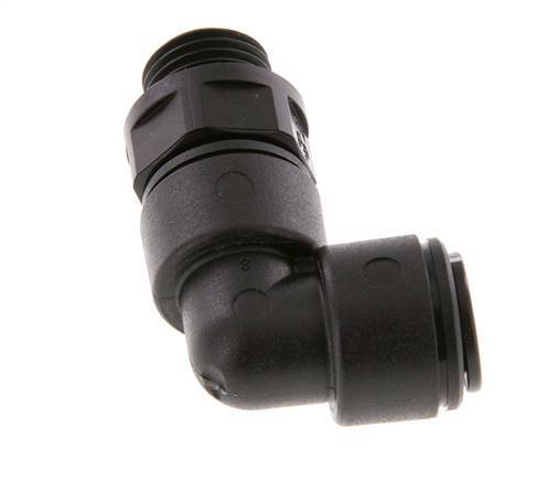 Racor de 8mm x G1/4'' 90deg con rosca macho POM NBR giratorio [2 piezas]
