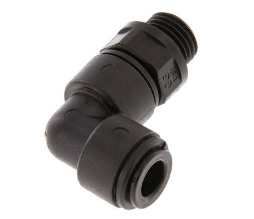Racor de 8mm x G1/4'' 90deg con rosca macho POM NBR giratorio [2 piezas]