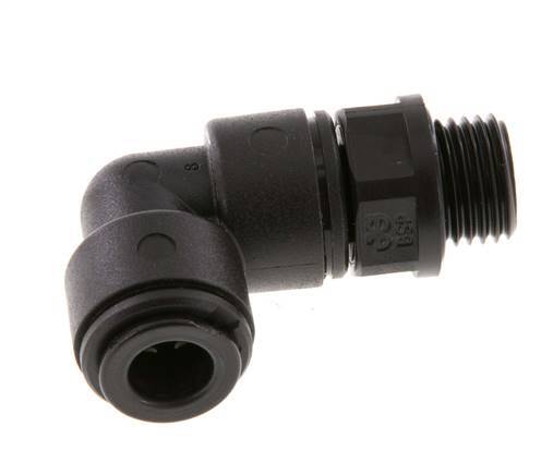Racor de 8mm x G1/4'' 90deg con rosca macho POM NBR giratorio [2 piezas]