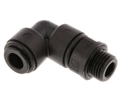 Racor de 8mm x G1/4'' 90deg con rosca macho POM NBR giratorio [2 piezas]