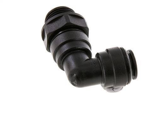 Codo de 90 grados 10mm x G3/8'' con rosca macho Latón NBR Giratorio