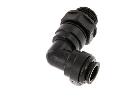 Codo de 90 grados 10mm x G3/8'' con rosca macho Latón NBR Giratorio