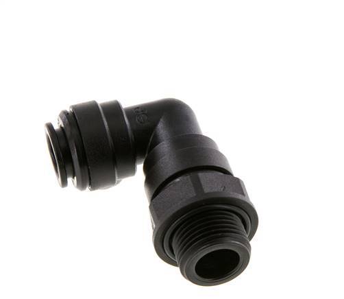 Codo de 90 grados 10mm x G3/8'' con rosca macho Latón NBR Giratorio