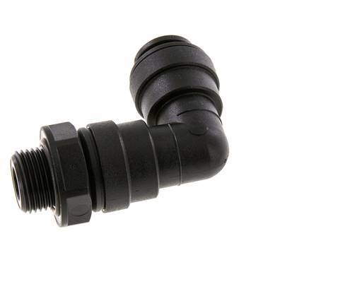 Codo de 90 grados 12mm x G3/8'' con rosca macho Latón NBR Giratorio