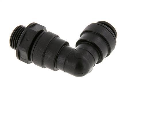 Codo de 90 grados 12mm x G3/8'' con rosca macho Latón NBR Giratorio