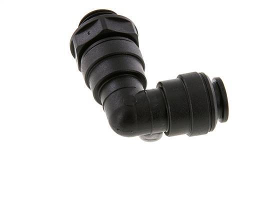 Codo de 90 grados 12mm x G3/8'' con rosca macho Latón NBR Giratorio