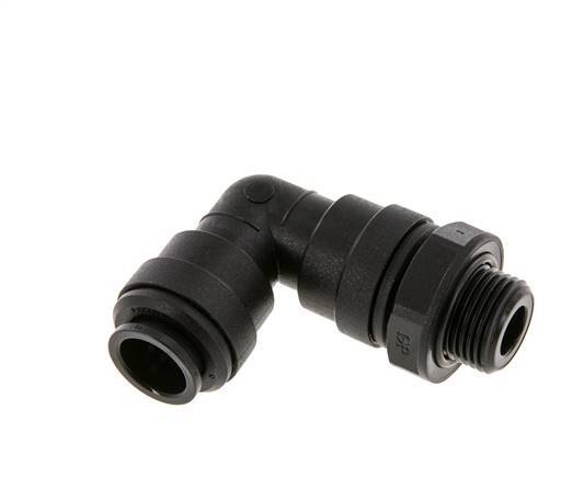 Codo de 90 grados 12mm x G3/8'' con rosca macho Latón NBR Giratorio