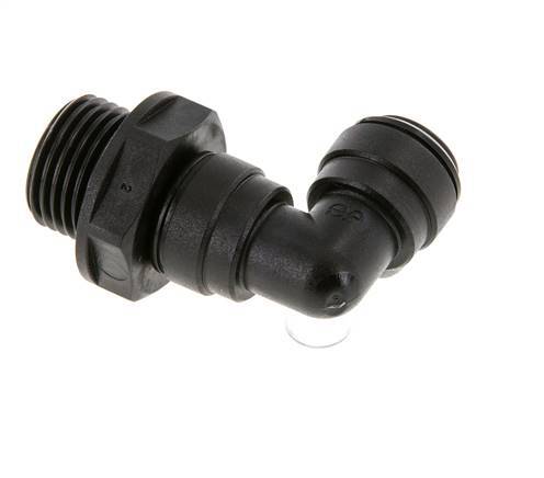 Codo de 90 grados 10mm x G1/2'' con rosca macho Latón NBR Giratorio