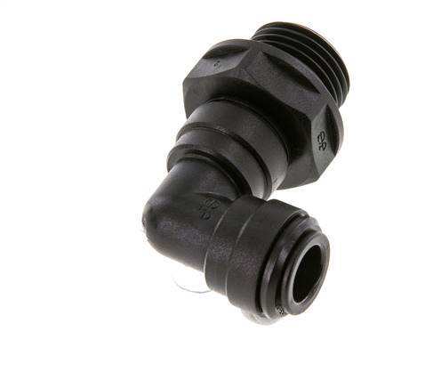Codo de 90 grados 10mm x G1/2'' con rosca macho Latón NBR Giratorio