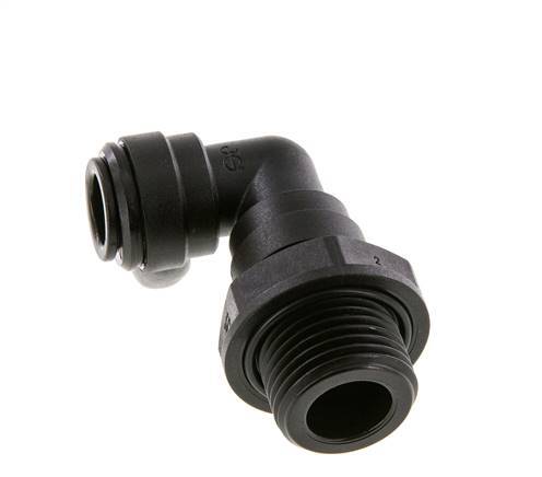 Codo de 90 grados 10mm x G1/2'' con rosca macho Latón NBR Giratorio