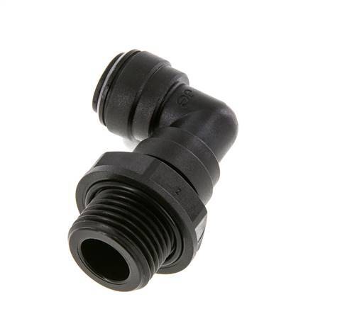 Codo de 90 grados 10mm x G1/2'' con rosca macho Latón NBR Giratorio