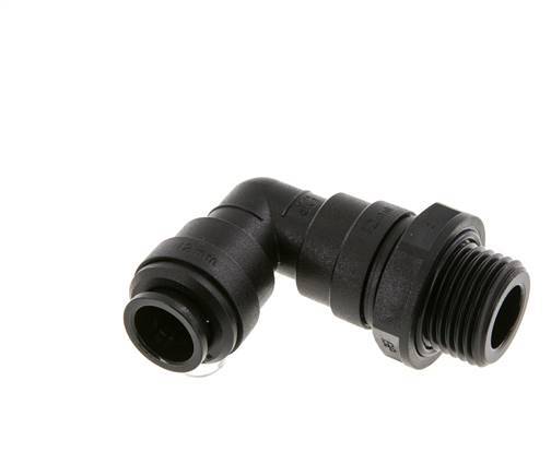 Codo de 90 grados 12mm x G1/2'' con rosca macho Latón NBR Giratorio