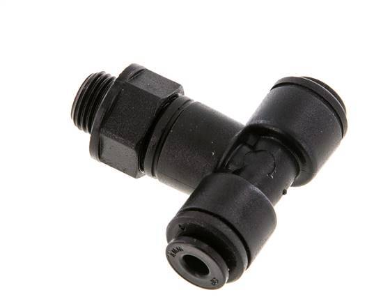 Racor en T de 4mm x G1/8'' con rosca macho POM NBR FDA giratorio [2 piezas]