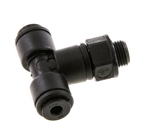 Racor en T de 4mm x G1/8'' con rosca macho POM NBR FDA giratorio [2 piezas]