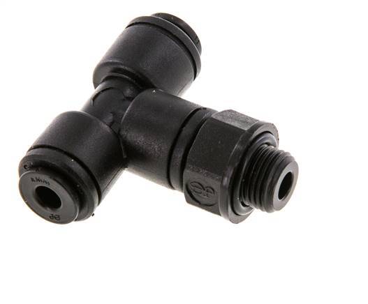 Racor en T de 4mm x G1/8'' con rosca macho POM NBR FDA giratorio [2 piezas]