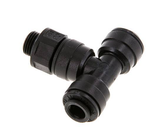 Racor en T de 6mm x G1/8'' con rosca macho POM NBR FDA giratorio [2 piezas]