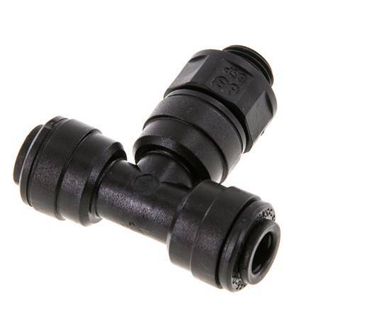 Racor en T de 6mm x G1/8'' con rosca macho POM NBR FDA giratorio [2 piezas]