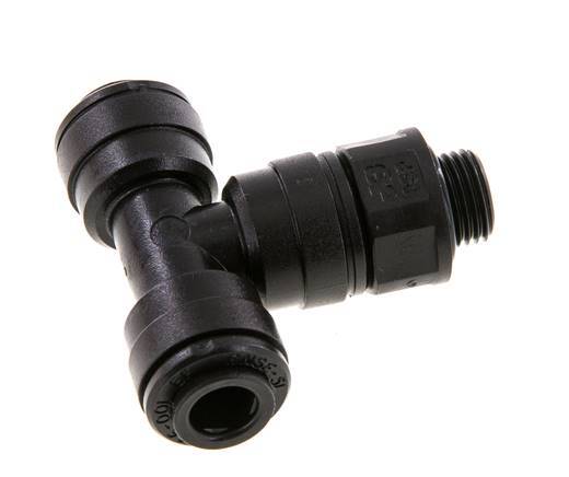 Racor en T de 6mm x G1/8'' con rosca macho POM NBR FDA giratorio [2 piezas]